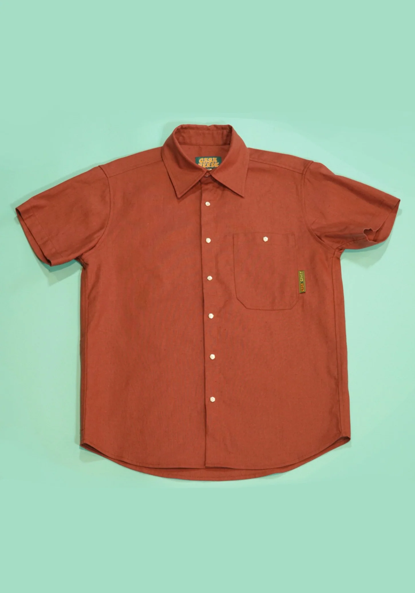 Organic Cotton/ Linen Pollito Short Sleeve Shirt - Image 8
